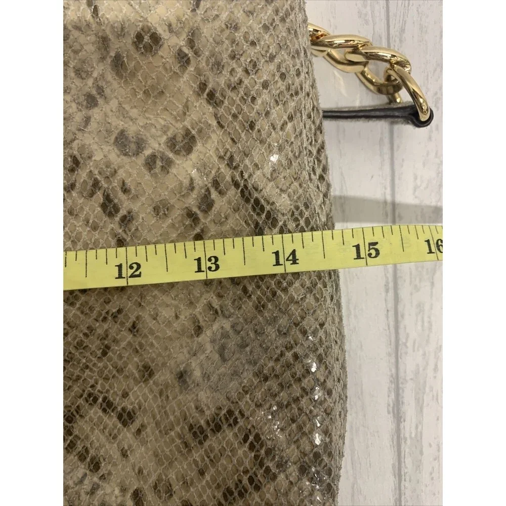 Womens Michael Kors Snake Print Crossbody Clutch Bag EUC